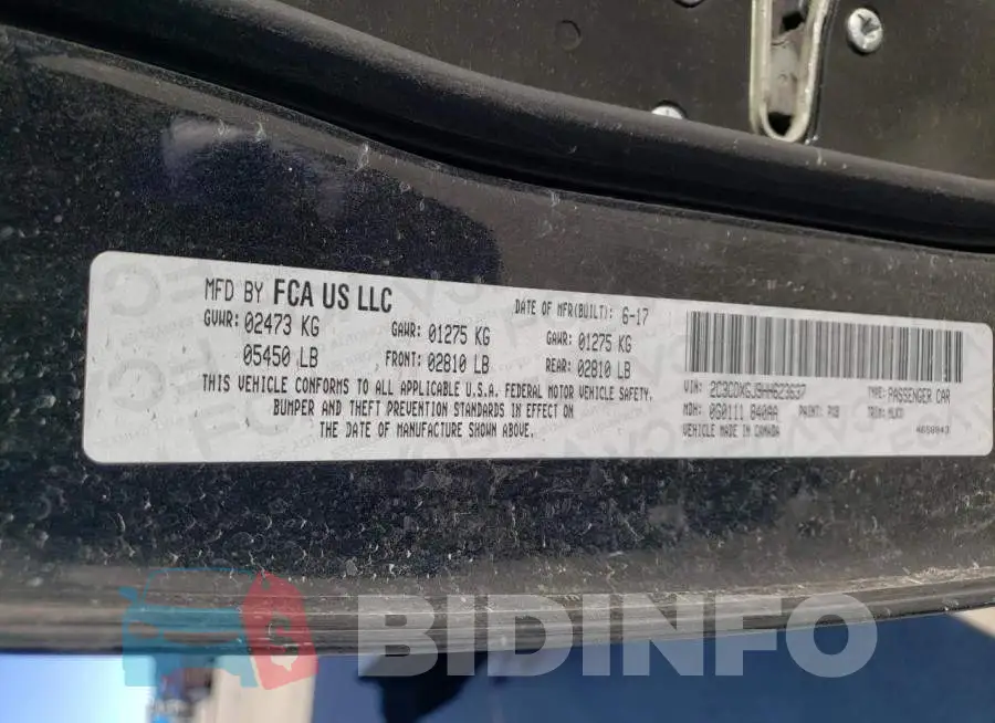 2C3CDXGJ9HH623637 Photo# 12