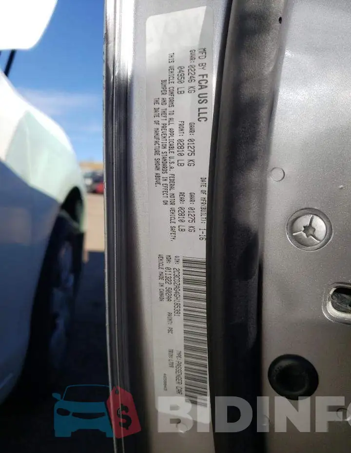 2C3CDZAG4GH185391 Photo# 12