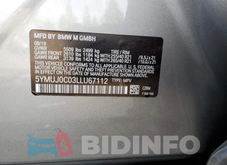 5YMUJ0C03LLU67112 Photo# 14