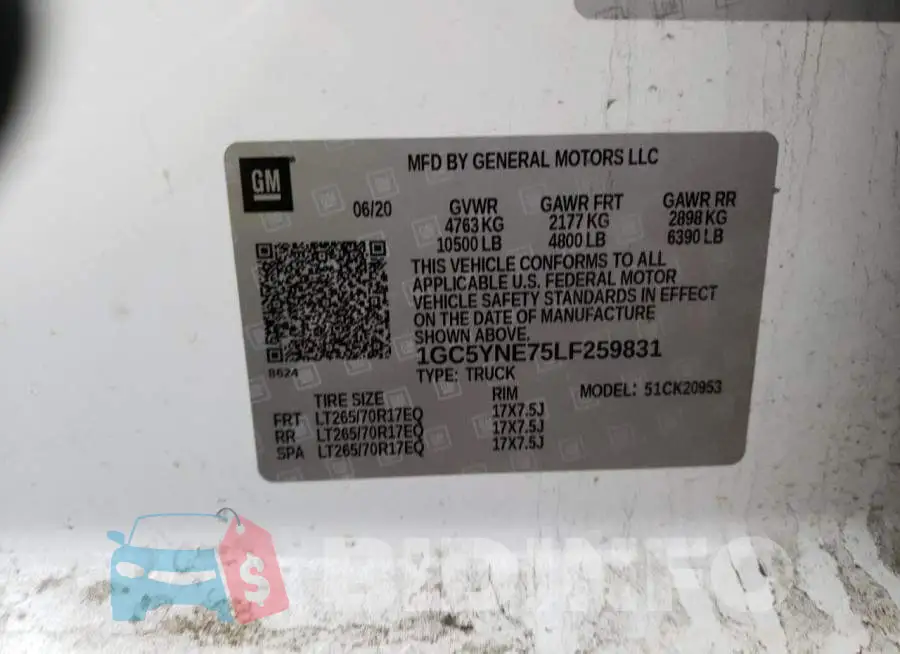 1GC5YNE75LF259831 Photo# 13