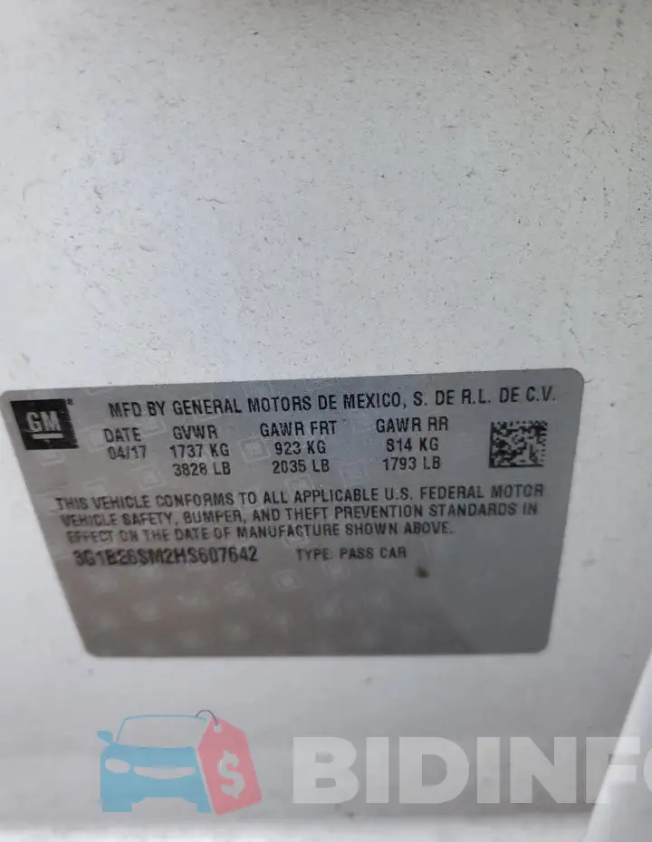 3G1BE6SM2HS607642 Photo# 13