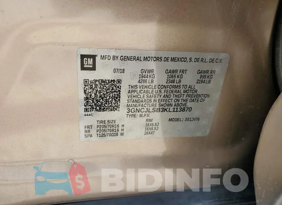 3GNCJLSB3KL113870 Photo# 14