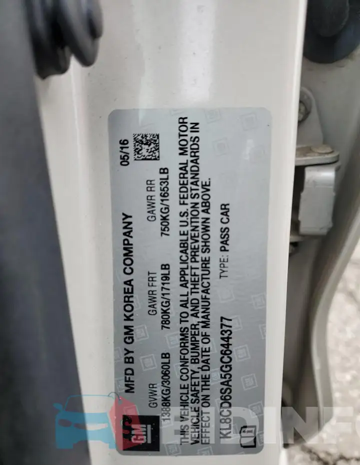 KL8CD6SA5GC644377 Photo# 12