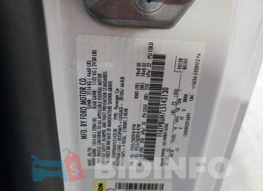 1FATP8UH7L5143130 Photo# 12