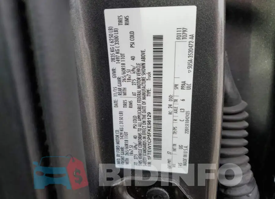 1FTEW1CP5FKE98129 Photo# 12