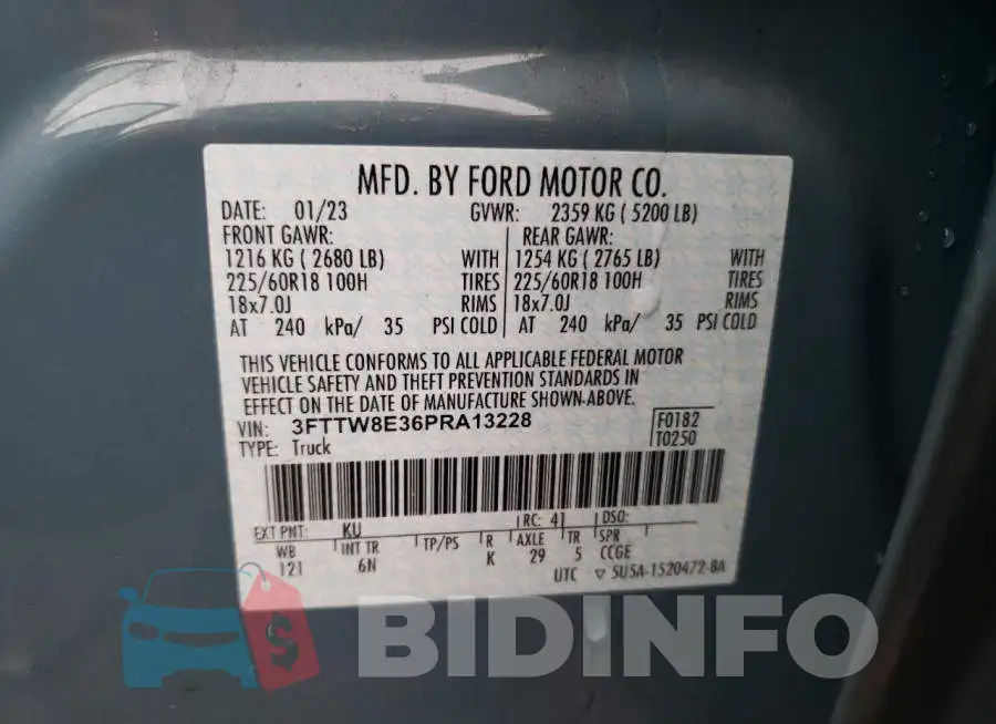 3FTTW8E36PRA13228 Photo# 13