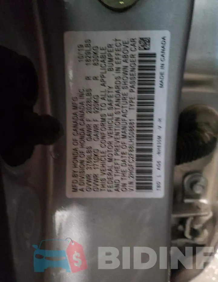 2HGFC2F88LH508681 Photo# 12