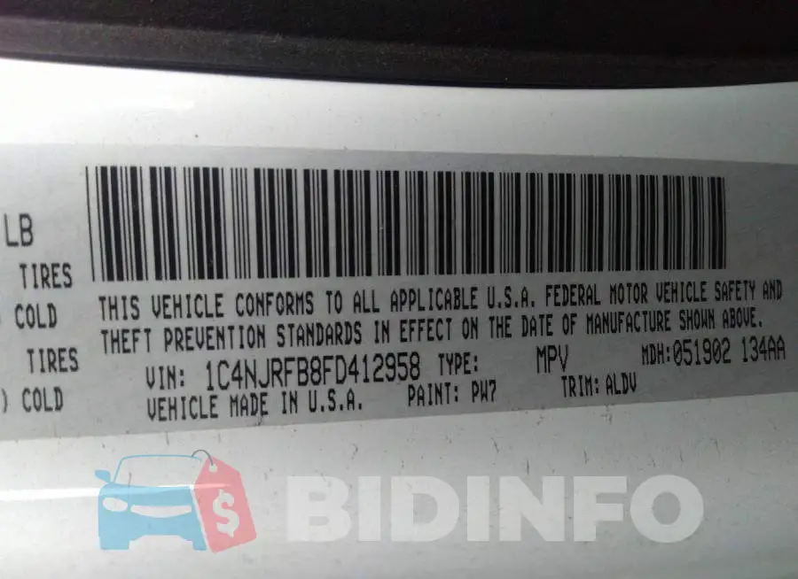 1C4NJRFB8FD412958 Photo# 9