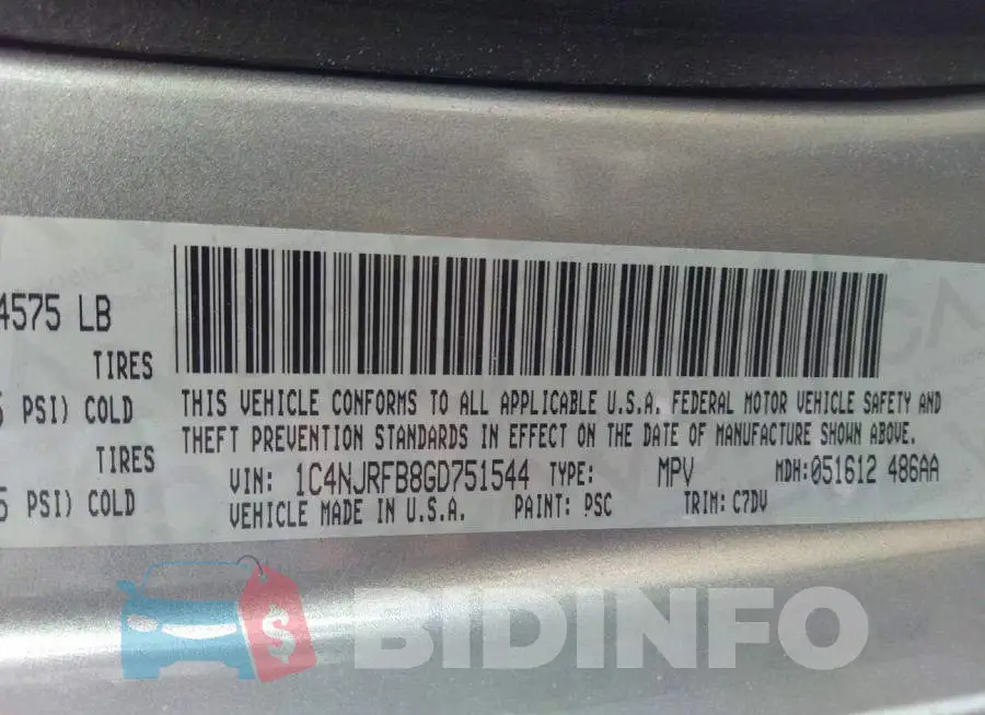 1C4NJRFB8GD751544 Photo# 9