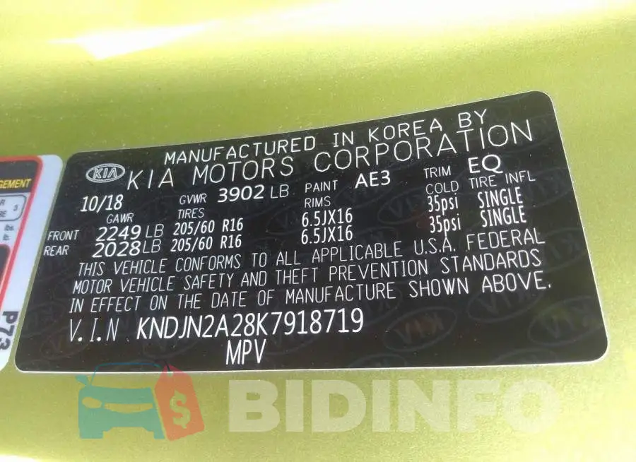 KNDJN2A28K7918719 Photo# 9