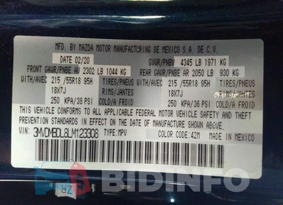 3MVDMBDL8LM123308 Photo# 9