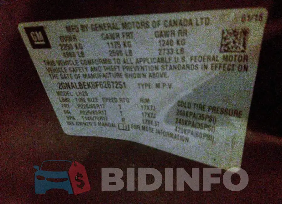 2GNALBEK8F6267251 Photo# 9