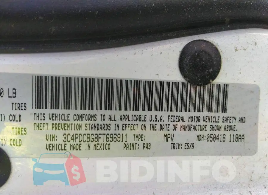 3C4PDCBG8FT696911 Photo# 9