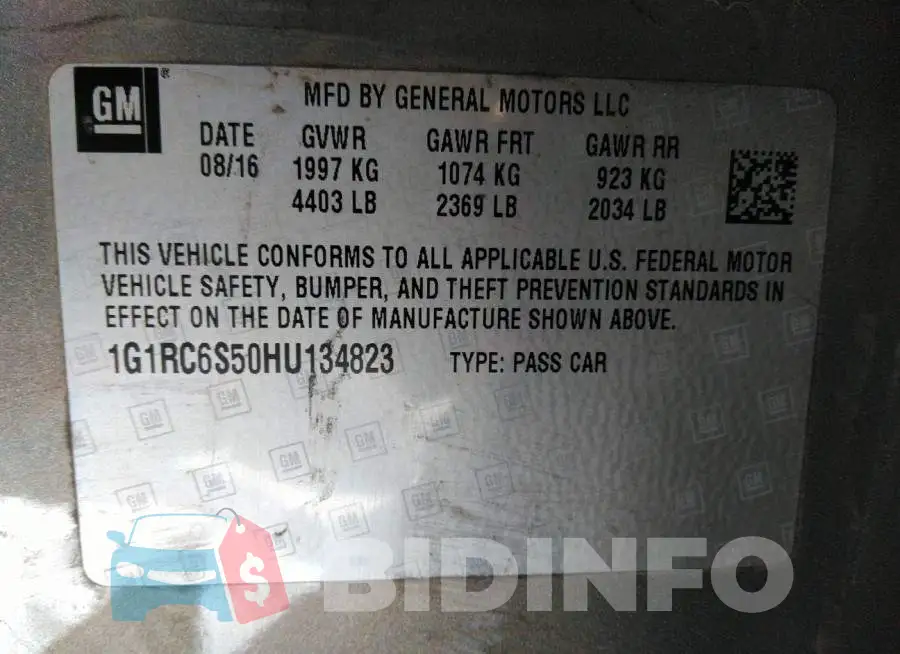 1G1RC6S50HU134823 Photo# 9