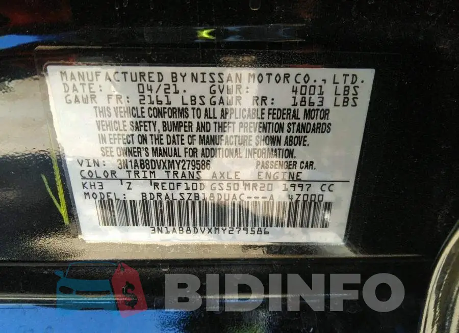 3N1AB8DVXMY279586 Photo# 9