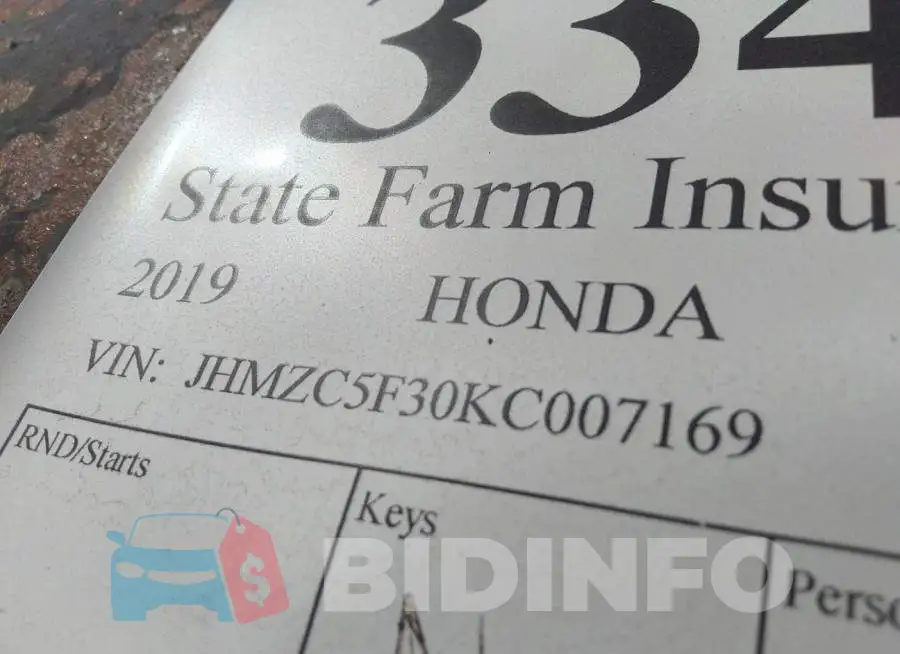 JHMZC5F30KC007169 Photo# 9