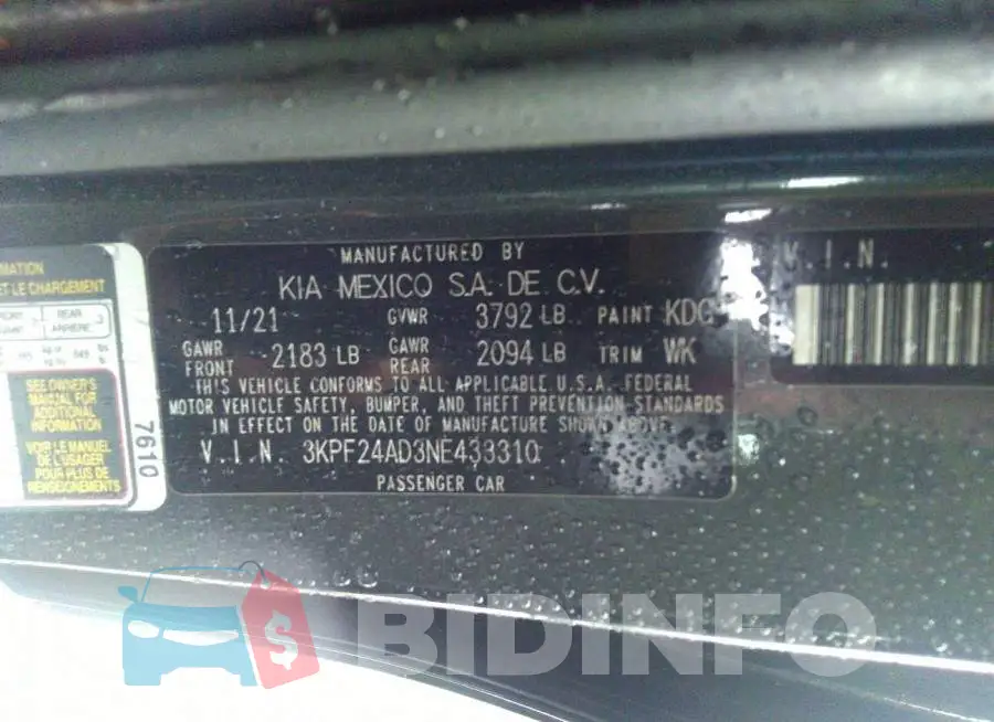 3KPF24AD3NE433310 Photo# 9
