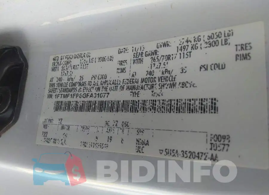 1FTMF1EP8GFA31077 Photo# 9