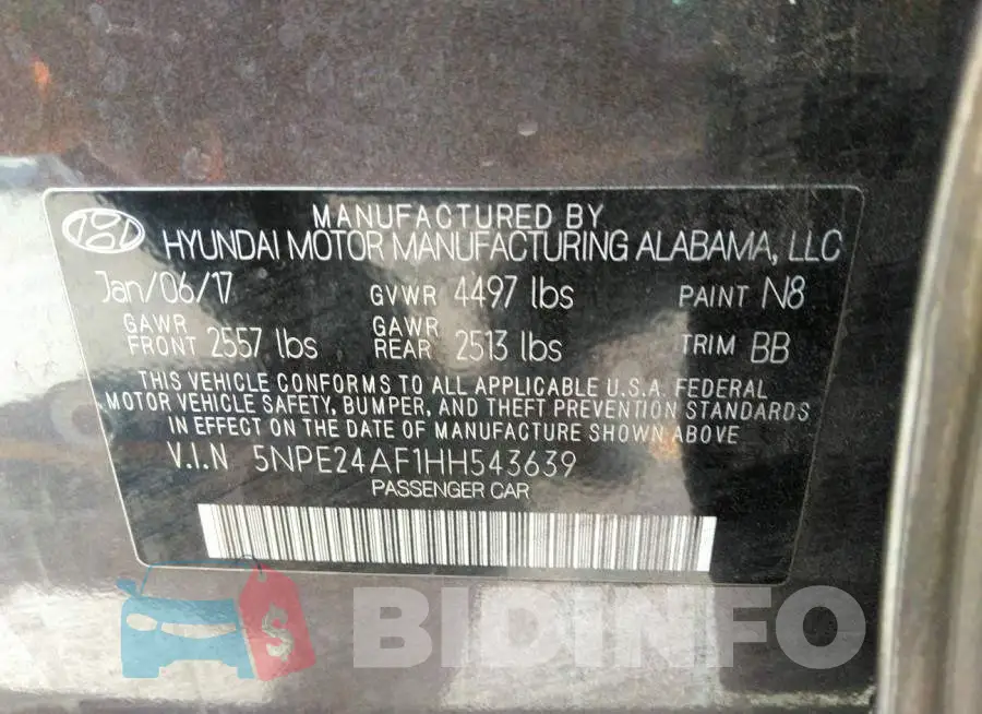 5NPE24AF1HH543639 Photo# 9