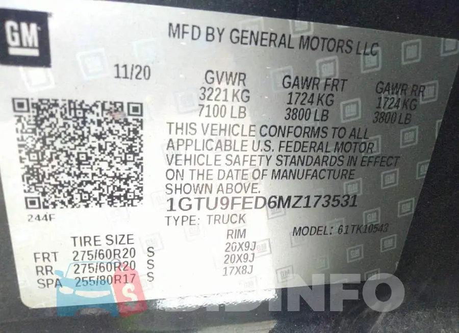 1GTU9FED6MZ173531 Photo# 9