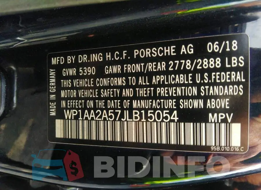 WP1AA2A57JLB15054 Photo# 9