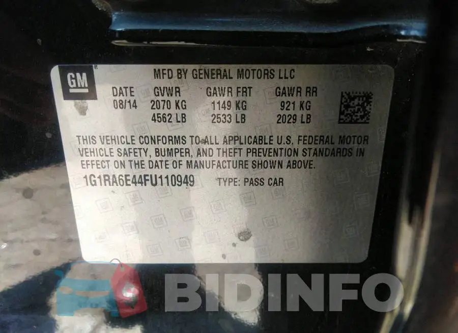 1G1RA6E44FU110949 Photo# 9
