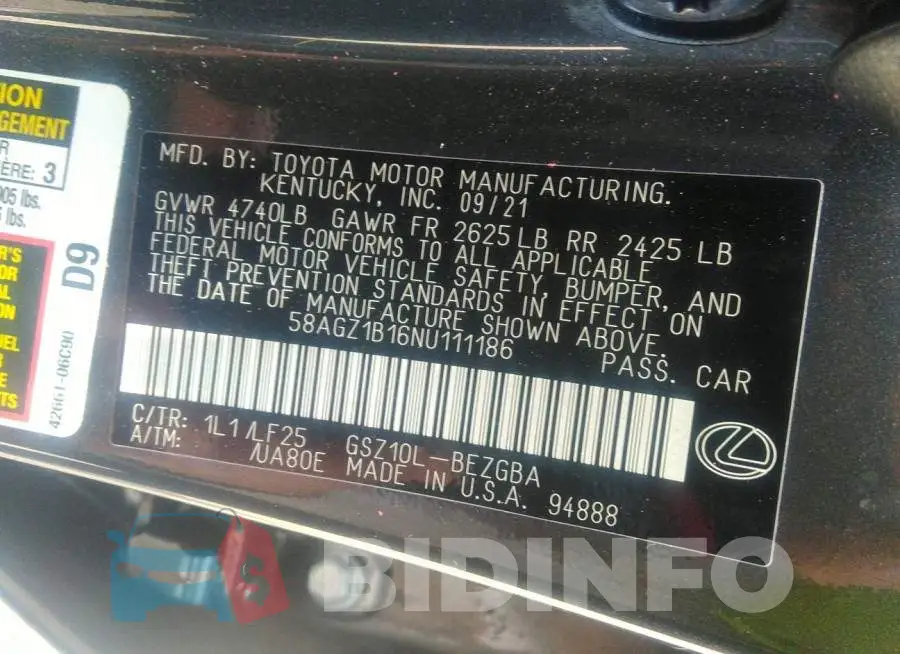 58AGZ1B16NU111186 Photo# 9