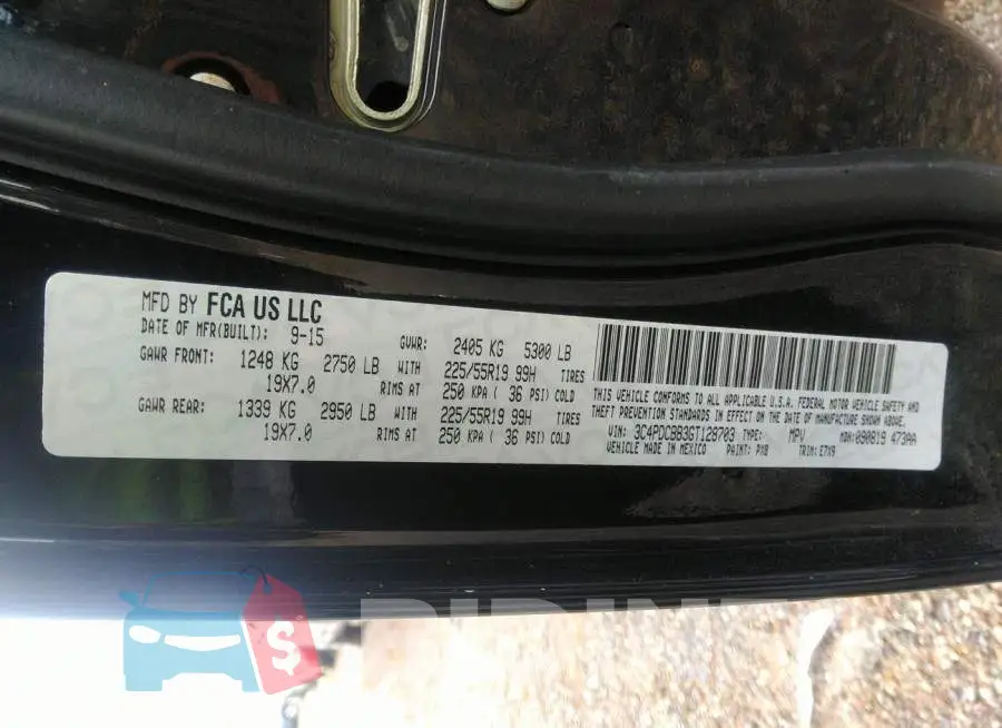 3C4PDCBB3GT128703 Photo# 9