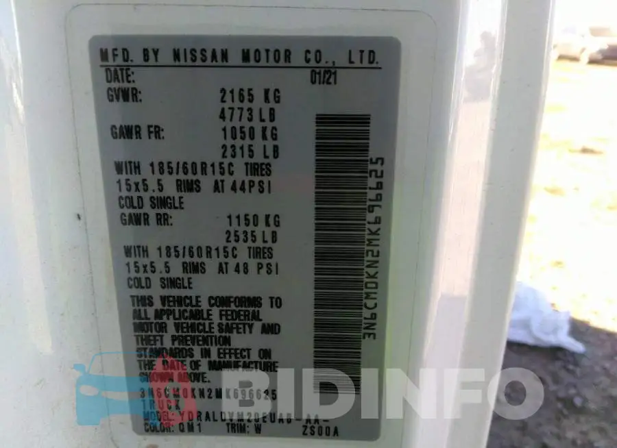 3N6CM0KN2MK696625 Photo# 9