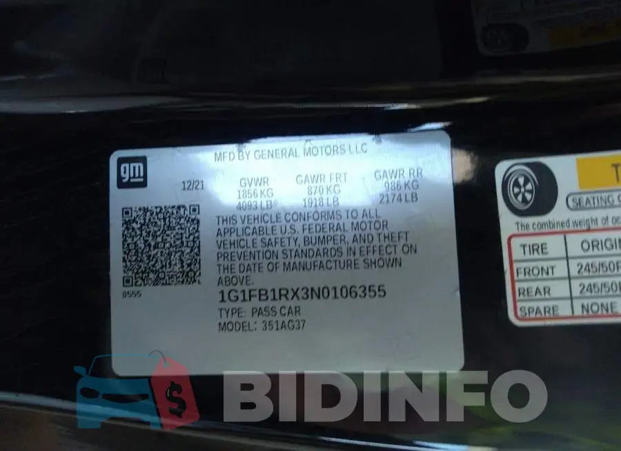 1G1FB1RX3N0106355 Photo# 9