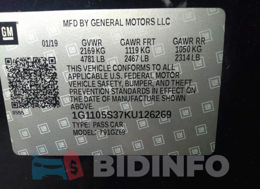 1G1105S37KU126269 Photo# 9