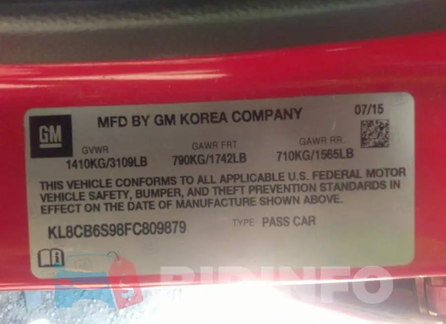 KL8CB6S98FC809879 Photo# 9