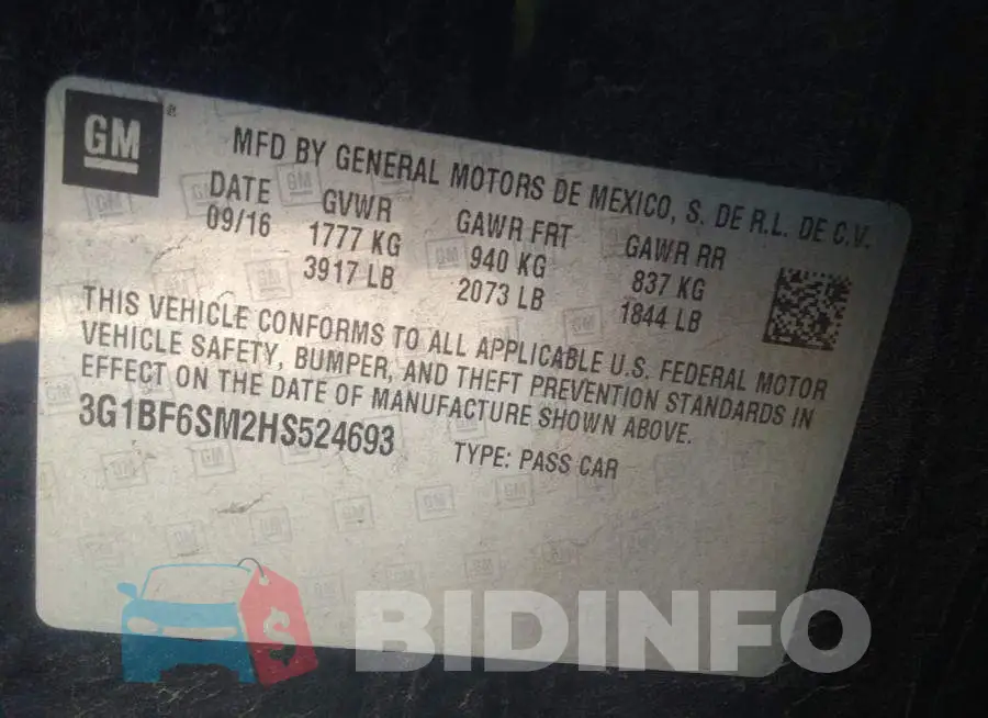 3G1BF6SM2HS524693 Photo# 9
