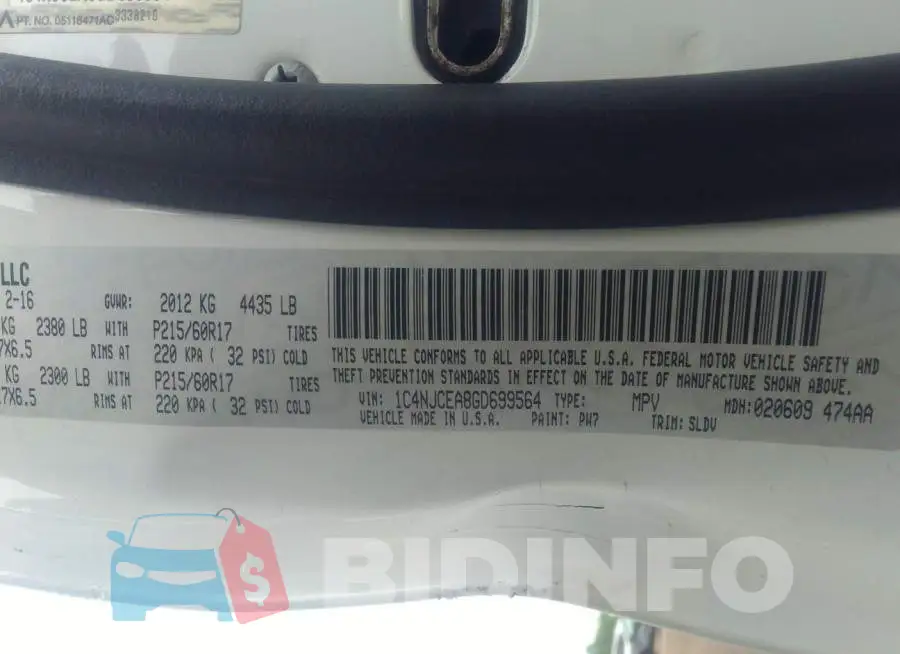 1C4NJCEA8GD699564 Photo# 9