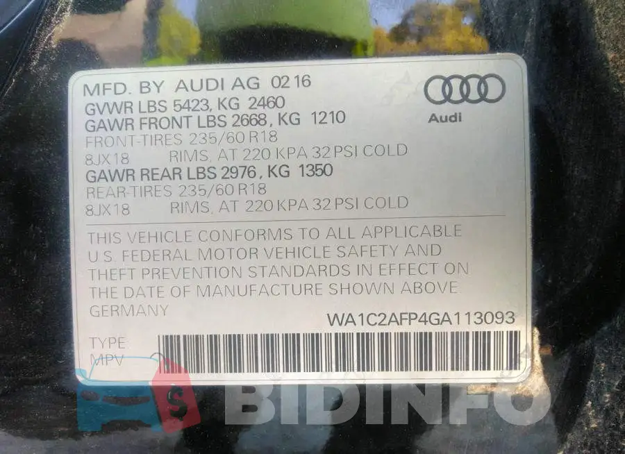 WA1C2AFP4GA113093 Photo# 9