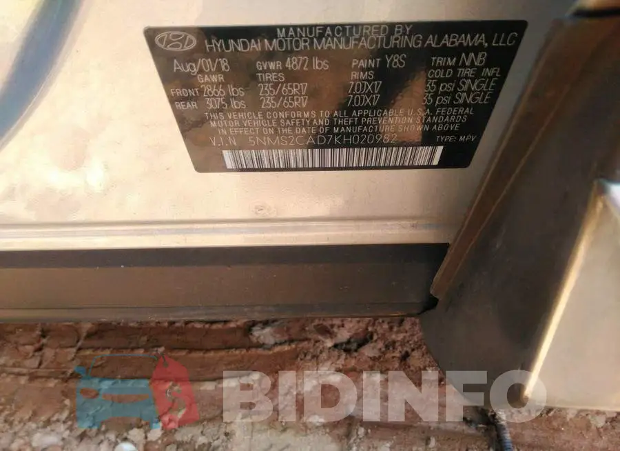 5NMS2CAD7KH020982 Photo# 9