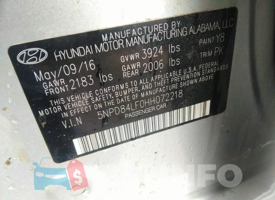5NPD84LF0HH072218 Photo# 9