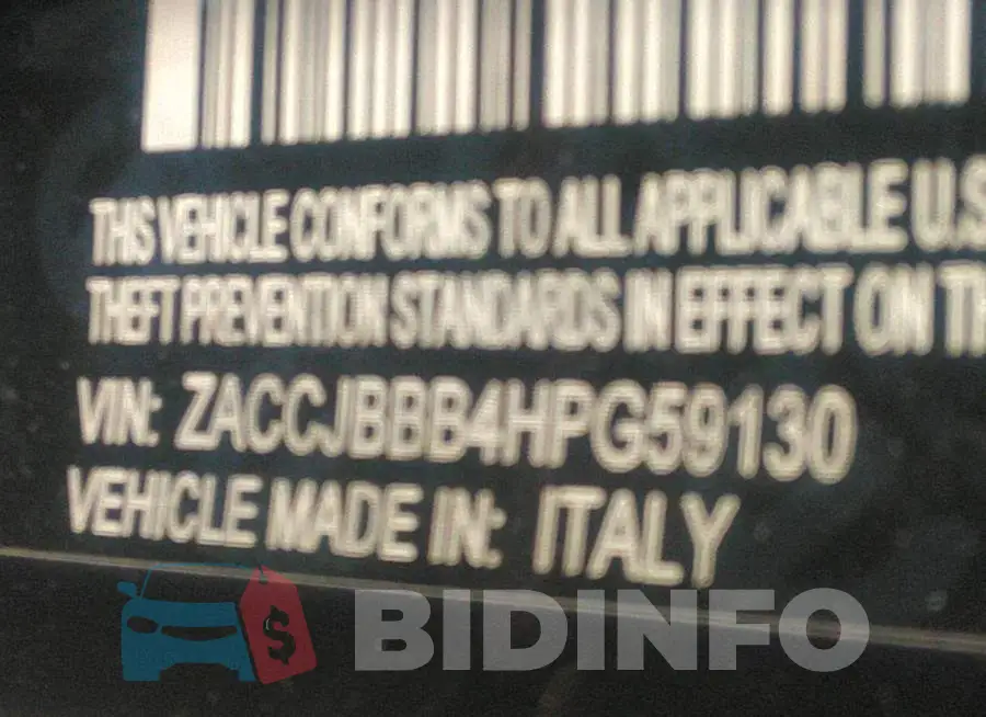ZACCJBBB4HPG59130 Photo# 9