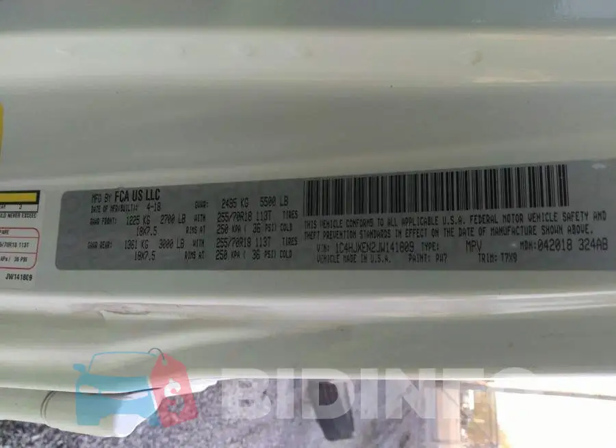 1C4HJXEN2JW141809 Photo# 9