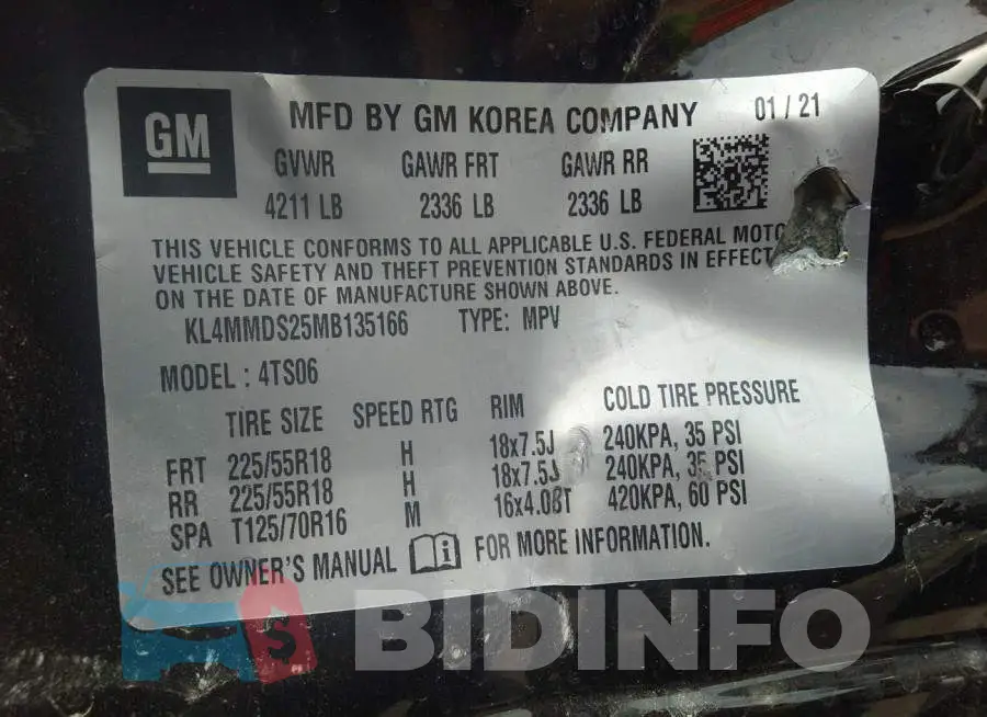 KL4MMDS25MB135166 Photo# 9
