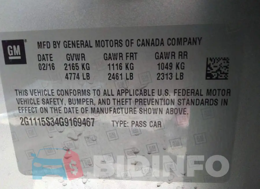 2G1115S34G9169467 Photo# 9