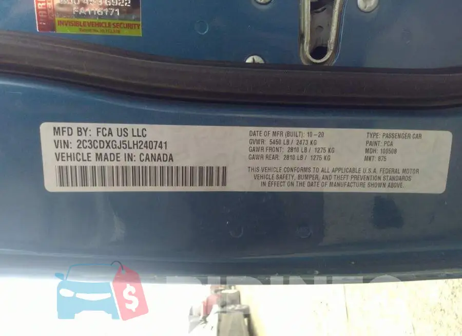 2C3CDXGJ5LH240741 Photo# 9