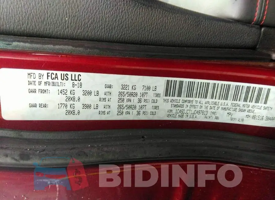 1C4SDJCT1JC497813 Photo# 9