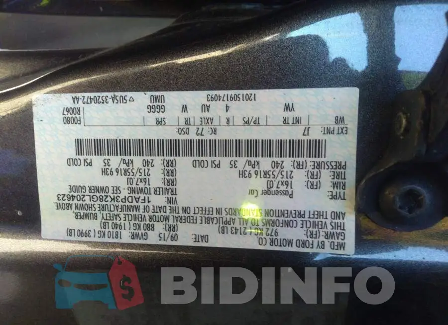 1FADP3K28GL204623 Photo# 9