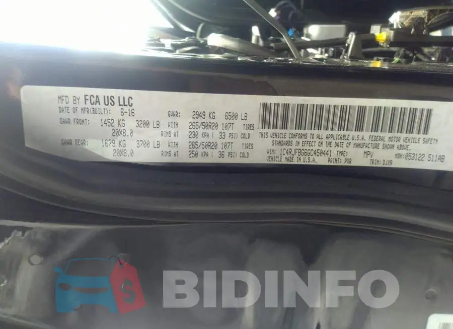 1C4RJFBG6GC450441 Photo# 9