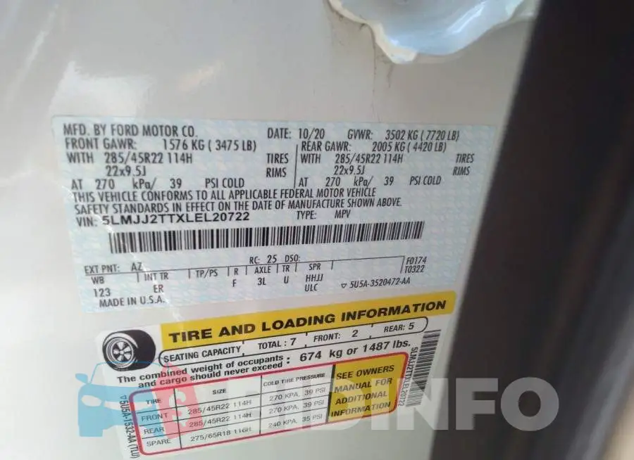 5LMJJ2TTXLEL20722 Photo# 9