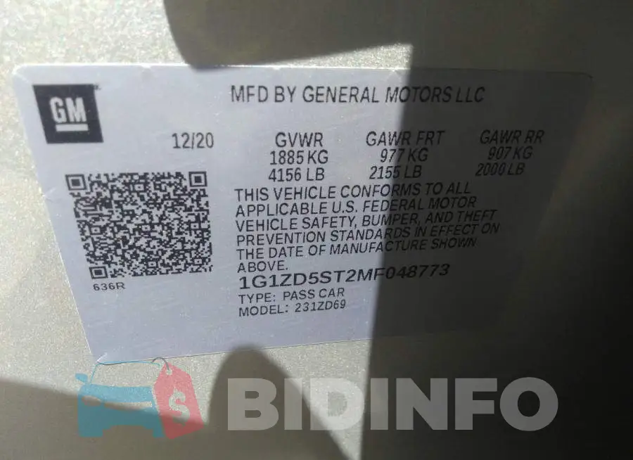 1G1ZD5ST2MF048773 Photo# 9