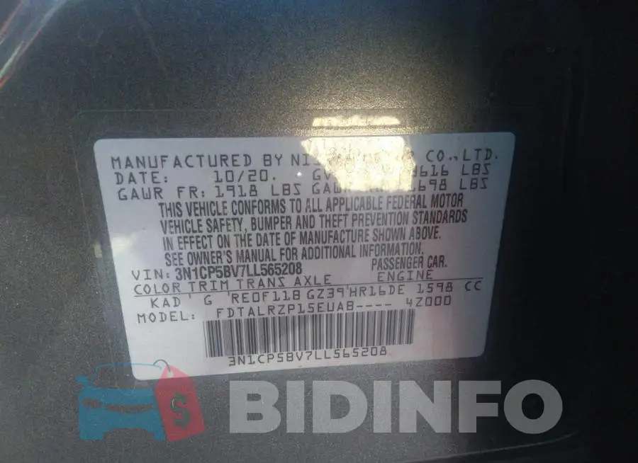 3N1CP5BV7LL565208 Photo# 9