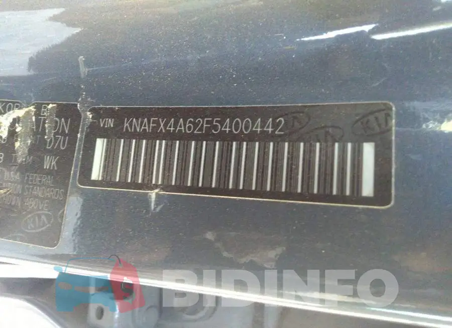 KNAFX4A62F5400442 Photo# 9