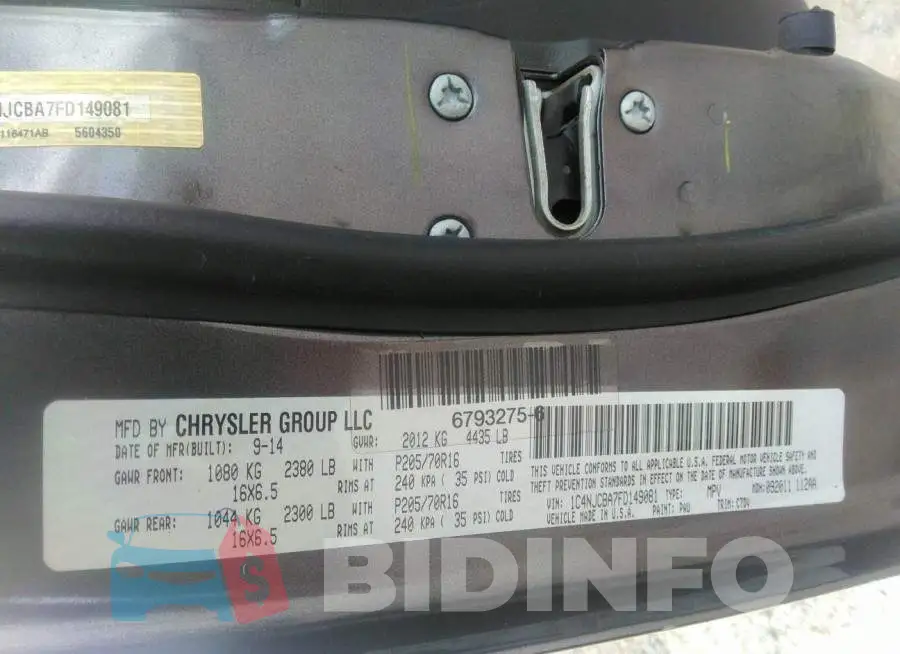 1C4NJCBA7FD149081 Photo# 9